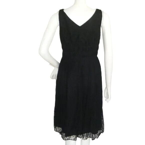 ADRIANNA PAPELL Lace Dress, 8, Evening/Cocktails, Black, Sleeveless, V-neck - Picture 6 of 13